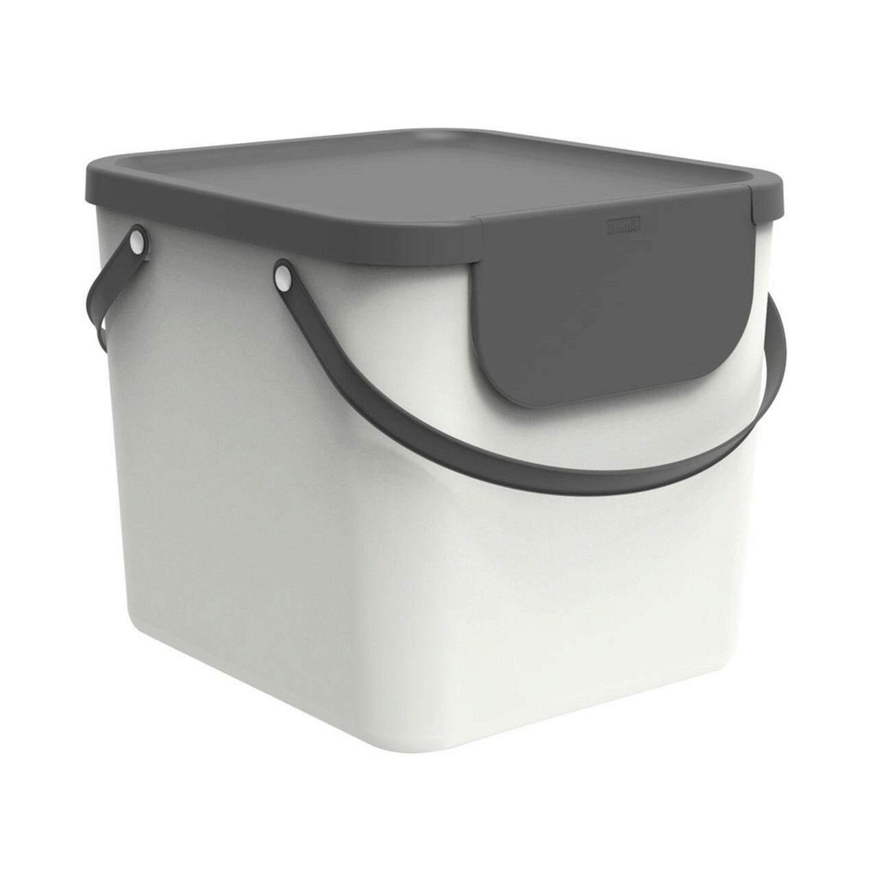 Cos de gunoi pentru colectare selectiva Albula, Rotho, 40 L, plastic, alb - imagine 6